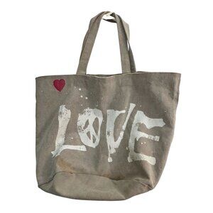 Magnolia Pearl NWT Slouchy Canvas Love Heart Tote Bag